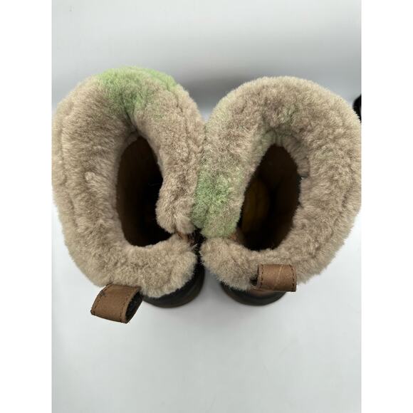 North Face Greenland Brown Zip Waterproof Winter Boots Size 8 Faux Fur Shearling - Picture 5 of 15